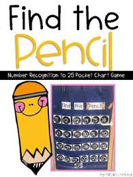 Find The Pencil Number Recognition Freebie