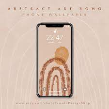 Boho Phone Wallpaper Design Minimalist Sophisticated Etsy Phone Wallpaper Design Rainbow Wallpaper Iphone Simple Phone Wallpapers