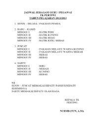 Acara kejutan dari kantor lingkungan hidup di hari valentine day. Jadwal Seragam Guru