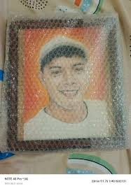 Commission portrait with colored pencil