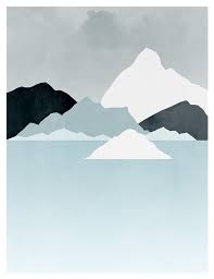 Mountains Print Minimalist Wall Art Scandinavian Print Etsy Landscape Art Prints Abstract Landscape Abstract Art Landscape
