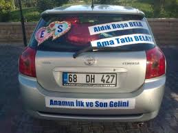 Gelin Arabasi Suslemesi Aldik Basa Bela Ama Tatli Belayi Anamin Ilk Ve Son Gelini Gelin Dugun Araba