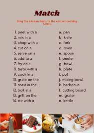 A kind of bag pudding. Kitchen Utensils And Cooking Vocabulary Worksheet Kitchen Utensils Worksheet Food Vocabulary Vocabulary Worksheets
