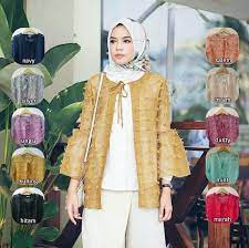Model baju brokat merupakan model baju yang biasa. Cardigan Ruby Outer Linen Rubiah Outerwear Berbahan Linen Rubiah Yang Sedang Kekinian Dengan Variasi Busana Hijab Modern Rompi Wanita Model Pakaian Muslim