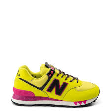 Black And Yellow New Balance Shoes Womens New Balance 574 Athletic Shoe Yellow Pink Black In 2020 Fashion Athletic Shoes New Balance Athletic Shoes