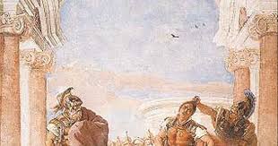 Aus dem sprung heraus rammt er dem thessalischen riesen sein schwert von oben durch das schlüsselbein und tötet ihn damit. Manga Vagar Bar Till Troja Svd