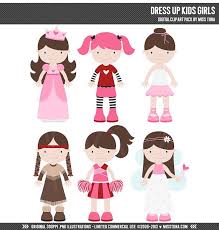 Dress Up Kids Girls Halloween Kids Digital Clip Art Illustrations Instant Download Limited Commercial Use Ok Clip Art Digital Clip Art Halloween Kids