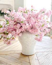 Pink Cherry Blossom Arrangement Beautiful Flower Arrangements Pink Flower Arrangements Fake Flowers Decor