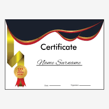 Certificate Elements Layout With Wavy Shape Border Certificate Template Diploma Png And Vector With Transparent Background For Free Download Certificate Border Certificate Certificate Templates