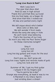 Long Live Rock And Roll Daughtry Play That Funky Music Soundtrack To My Life Song Words