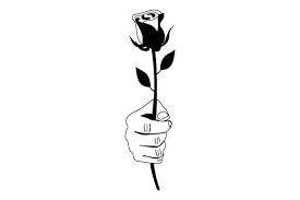 Download Offering A Rose Svg Cut File By Creative Fabrica Crafts Creative Fabrica PSD Mockup Templates