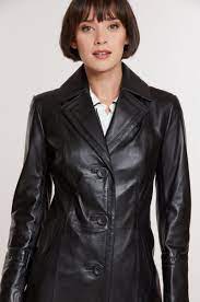 Hazel Full Length Italian Lambskin Leather Coat Overland Leather Coat Leather Coat Womens Long Leather Coat