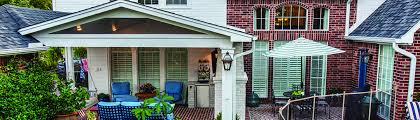 There's no better place for some peace and quiet as you relax or unwind with a book. Katy Patio Cover With Double Sided Fireplace