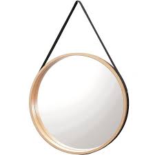 Crochet au dos pour fixation murale facile. Miroir Barbier Rond En Bois O40 Cm Naturel Achat Vente Miroir Bois Verre Et Polypropylene Cdiscount