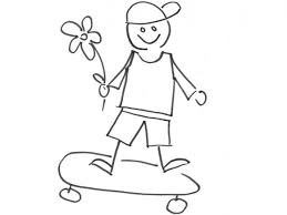 Ausmalbild Skater Takatomo De