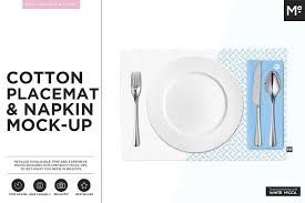 Cotton Placemat Napkin Mock Up Custom Printed Napkins Mockup Printed Napkins
