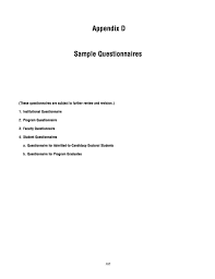 Purposive sample will be acquired by recruiting staff from the general association of charitable organisations, management staff of. Appendix D Sample Questionnaires Assessing Research Doctorate Programs A Methodology Study The National Academies Press