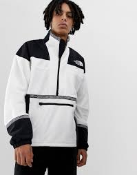 Black And White North Face Jacket 92 Rage Fleece Anorak In White Brown
