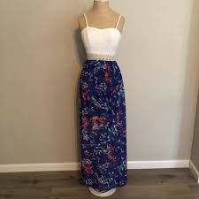 bcx floral lace maxi dress nwt nwt