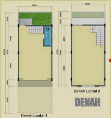 Denah Rumah Ruko 2 Lantai 7x10 M Yang Terkini Denah Rumah Lantai Rumah