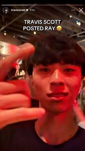 Travis Scott Posting Ray