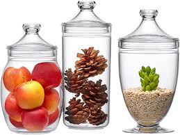 99 free delivery on your first order. Buy Amazing Abby Adore Acrylic Apothecary Jars 3 Piece Set Bathroom Canisters Decorative Jars Vanity Organizer Kitchen Storage Candy Buffet Wedding Display Bpa Free And Shatter Proof Online In Indonesia B08crmjxmt