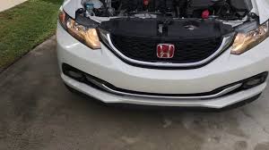 2012 2015 Honda Civic High Beam Bulb Change Diy