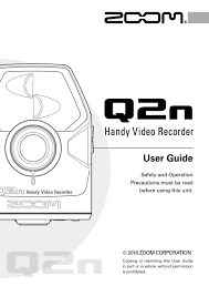 Zoom Q2n User Manual Pdf Download Manualslib