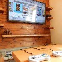 ミニスーパーファミコンを買って20年ぶりに友人と家でゲームして遊ぶ 壁掛けテレビ テレビ 壁掛け