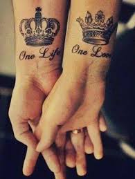 Matching Tattoos Husband And Wife King And Queen Girly Tattoos Cute Couple Tattoos Couple Tattoo Quotes