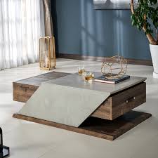 Cross functional style off your list. Furniture Of America Drury Modern Angled Coffee Table Reclaimed Oak Walmart Com Walmart Com