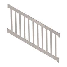 The naples vinyl stair railing kit provides a clean, elegant look paired with superior strength and durability all at an affordable price. Stair Parts Brackets X 96 In Weatherables Washington 36 In Vinyl White Stair Railing Kit Web Art Co Il