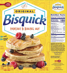 Original Pancake Bisquick Pancake Recipe On Box The Updated Nutrition Facts Label As Seen On Bisquick Original Pancake Baking Mix Image Courtesy Of Label Ins Baking Mix Bisquick Pancakes Bisquick Recipes