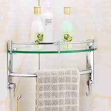 Corner bathroom shelves provide a creative way to make use of empty areas. Stainless Steel Bathroom Corner Shelf Triangle Bathroom Glass Shelf Bathroom Corner Shelf Glass Wall Shelves Corner Shelves