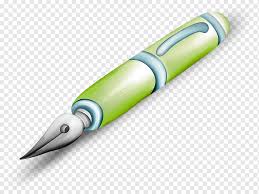 Animasi Gambar Pena Pena Biru Pensil Warna Png Pngwing