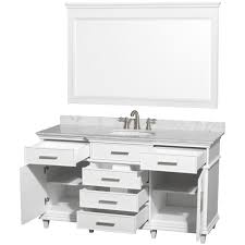 W vanity in white with white vanity top has classic styling that will complement a wide variety of bath or powder room decor. Berkeley 60 Single Bathroom Vanity White Beautiful Bathroom Furniture For Every Home Wyndham Collection