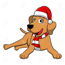 Cartoon portrait a dog with a christmas present vector. Merry Christmas Labrador Cartoon Dog Vector Illustration Of Royalty Free Cliparts Vectors And Stock Illustration Image 128057818
