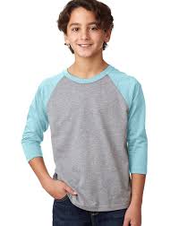 Next Level 3352 Youth Cvc 3 4 Sleeve Raglan Tee