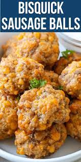 Sausage Balls Are The Perfect Easy Appetizer Made With Just 4 Simple Ingredients Sausag Easy Sausage Balls Recipes Party Food Appetizers Sausage Balls Recipe