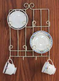 Cup saucer set porcelain tea cup set, coffee cup saucer set 8 oz china tea cup with display stand (set of 6) by battle cow. Cup And Saucer Hanger Stacked Four Place Tea Cup And Saucer Stands And Hangers