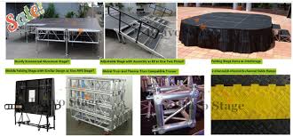 Stage Truss And Cable Ramp Dance Floor Sturdy