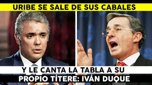 No es títere mío, ni es títere de las farc, ni es títere de chávez ni de maduro, ni de castro, ni de santos, ni de petro, reforzó. Uribe Se Sale De Sus Cabales Y Le Canta La Tabla Su Propio Titere Ivan Duque Youtube