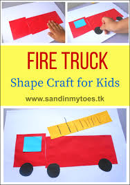 When it comes to art activities for preschoolers, it's more about experimenting with different materials than creating a masterpiece. Sandinmytoes Tk Fire Truck Craft Truck Crafts Community Helpers Preschool
