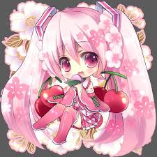Sakura Hatsune Miku Vocaloid Chibi Anime Kawaii Cute Anime Chibi Miku Hatsune Vocaloid