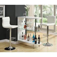 10106 Series Home Bar Set White Home Bar Table White Bar Table Glass Bar Table
