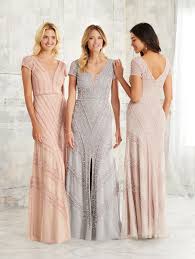 Adrianna Papell Platinum Style 40261 Beaded Bridesmaid Dress Beaded Gown Bridesmaid Dresses