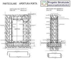 Paricolare In Formato Dwg Di Una Cerchiatura Metallica Per L Apertura Di Una Porta In Un Muro Portante Di Un Edificio In M Muratura Costruzione Apertura