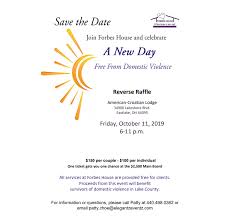 Save The Date A New Day Reverse Raffle 2019 Forbes House