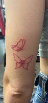 Butterfly Tattoo Discreet Tattoos Red Tattoos Red Ink Tattoos