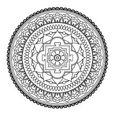 Elaborate images depict buddhas, deities, tibetan astrology signs, ritual instruments, and other traditional motifs. Tibetan Mandala Coloring Pages